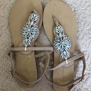 Pink flower sandals